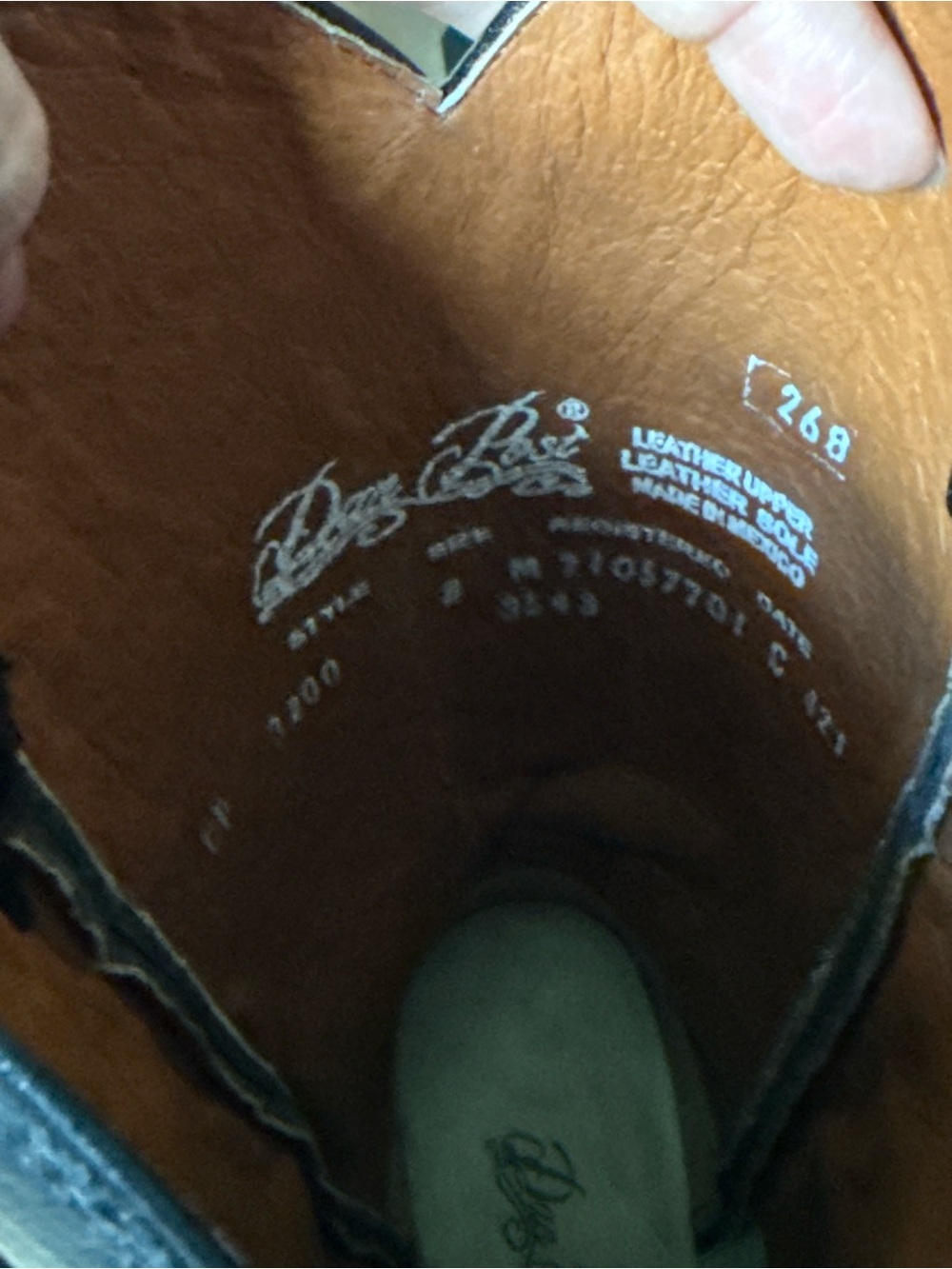 Dan Post black leather cowboy boots - Picture 6 of 8